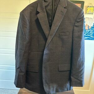 Jos. A. Bank Black and Gray Checkered Blazer